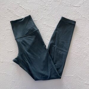 Lululemon Dark Forest Ribbed Align HR 25" Leggings SZ 4